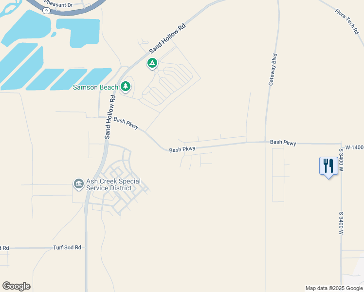 map of restaurants, bars, coffee shops, grocery stores, and more near 4041 West 1440 South in Hurricane