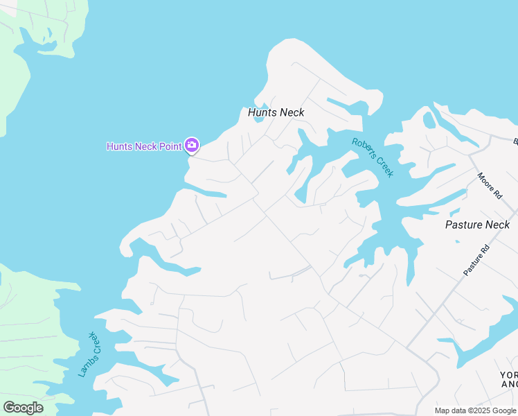 map of restaurants, bars, coffee shops, grocery stores, and more near 249 Hunts Neck Road in Poquoson