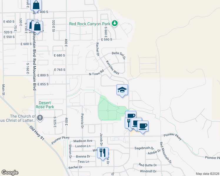 map of restaurants, bars, coffee shops, grocery stores, and more near 3800 Paradise Village Dr in Santa Clara