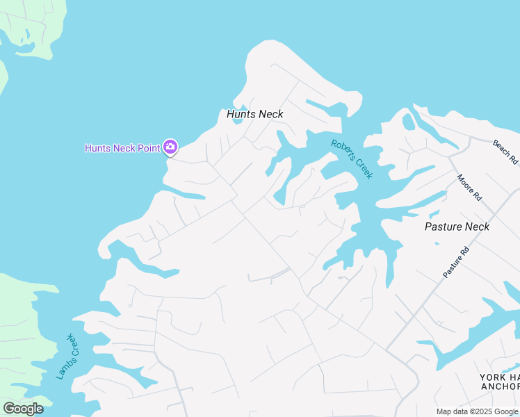 map of restaurants, bars, coffee shops, grocery stores, and more near 246 Hunts Neck Road in Poquoson