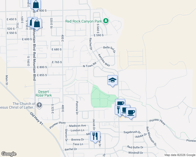 map of restaurants, bars, coffee shops, grocery stores, and more near 3800 Paradise Village Dr in Santa Clara