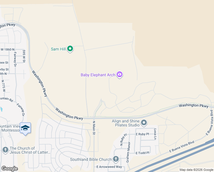 map of restaurants, bars, coffee shops, grocery stores, and more near Unnamed Road in Washington