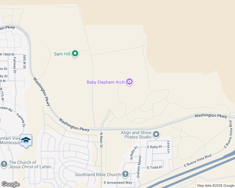 map of restaurants, bars, coffee shops, grocery stores, and more near Unnamed Road in Washington
