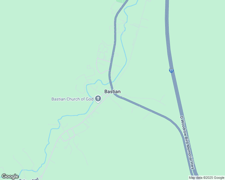 map of restaurants, bars, coffee shops, grocery stores, and more near 2 Bears Trail in Bastian