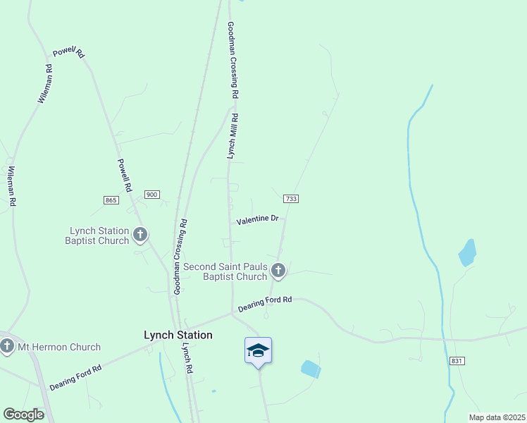 map of restaurants, bars, coffee shops, grocery stores, and more near 73 Valentine Drive in Lynch Station