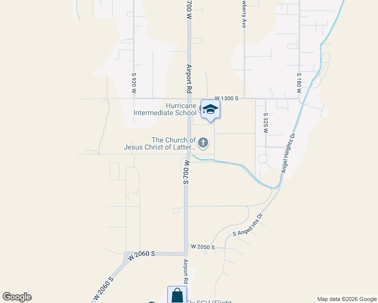 map of restaurants, bars, coffee shops, grocery stores, and more near 1498 S Airport Rd in Hurricane