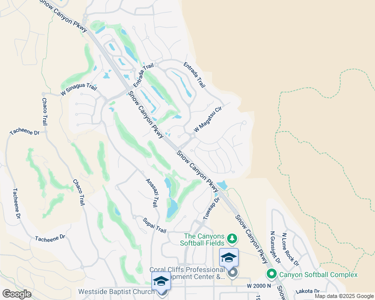 map of restaurants, bars, coffee shops, grocery stores, and more near 2139 West Cougar Rock Circle in St. George