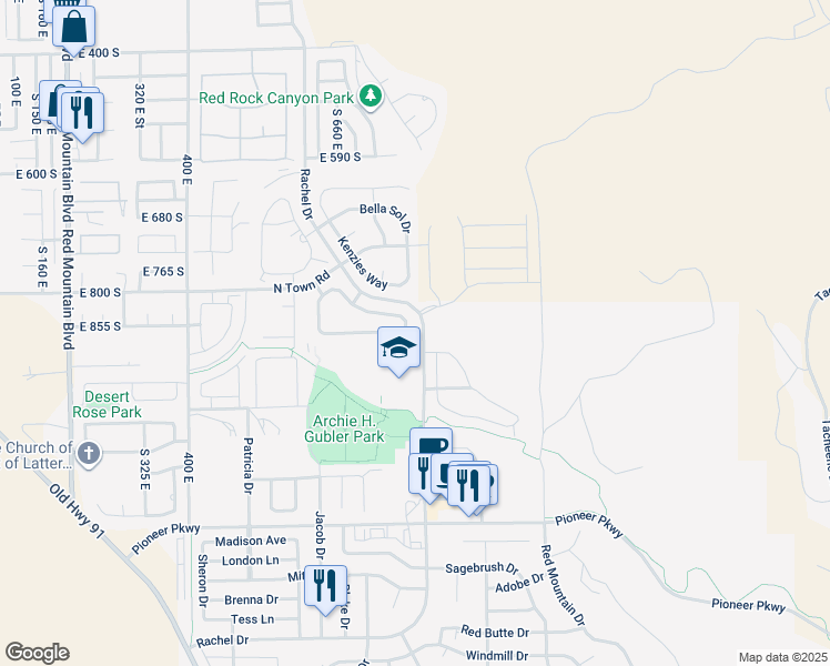 map of restaurants, bars, coffee shops, grocery stores, and more near 3800 Paradise Village Dr in Santa Clara