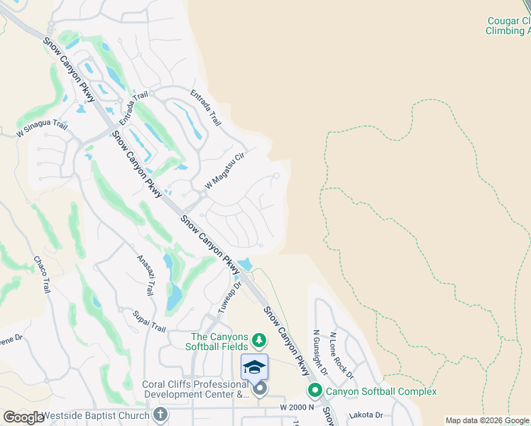 map of restaurants, bars, coffee shops, grocery stores, and more near 2001 West Grayhawk Circle in St. George