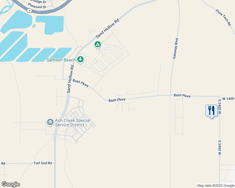 map of restaurants, bars, coffee shops, grocery stores, and more near 4042 West 1440 South in Hurricane