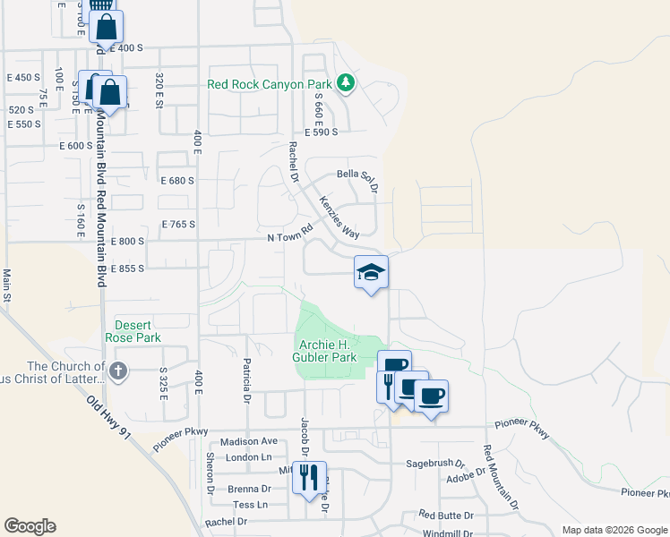map of restaurants, bars, coffee shops, grocery stores, and more near 3800 Paradise Village Dr in Santa Clara