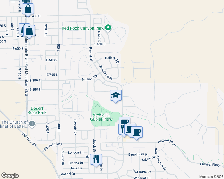 map of restaurants, bars, coffee shops, grocery stores, and more near 3800 Paradise Village Dr in Santa Clara
