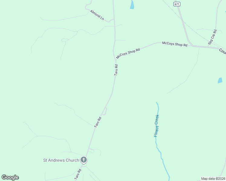 map of restaurants, bars, coffee shops, grocery stores, and more near Taro Road in Cullen