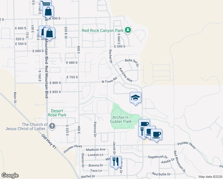 map of restaurants, bars, coffee shops, grocery stores, and more near 3800 Paradise Village Circle in Santa Clara