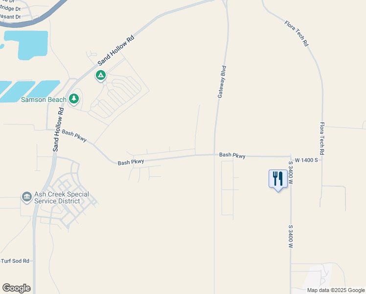 map of restaurants, bars, coffee shops, grocery stores, and more near 3808 West 1440 South in Hurricane