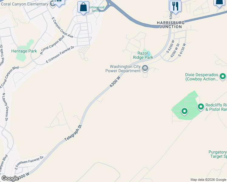 map of restaurants, bars, coffee shops, grocery stores, and more near 4000 Razor Dr. in Washington