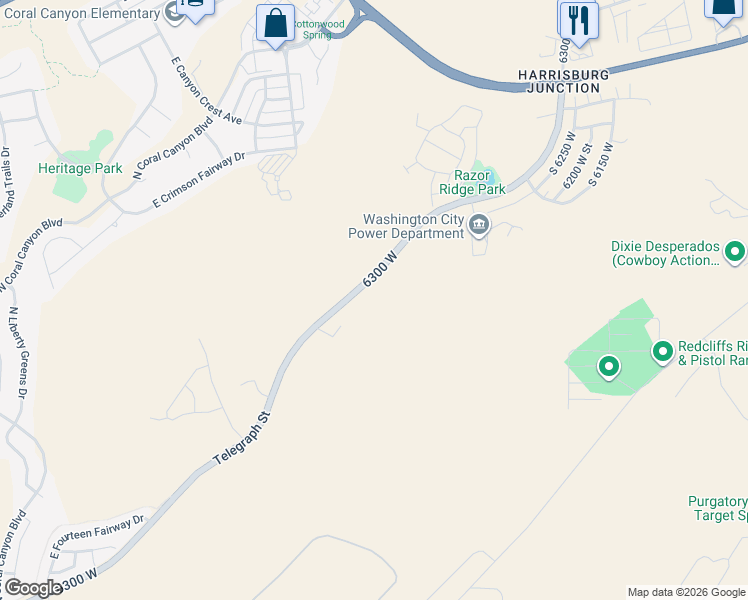 map of restaurants, bars, coffee shops, grocery stores, and more near 484 6300 West in Washington