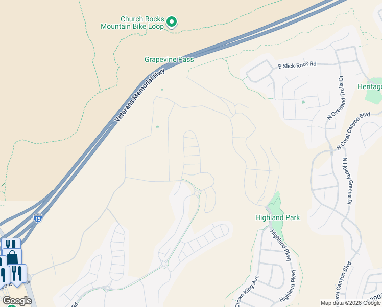 map of restaurants, bars, coffee shops, grocery stores, and more near 2275 East Crestas Alley in Washington