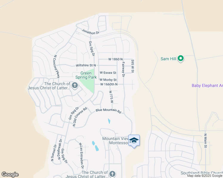 map of restaurants, bars, coffee shops, grocery stores, and more near 1618 North 775 West in Washington