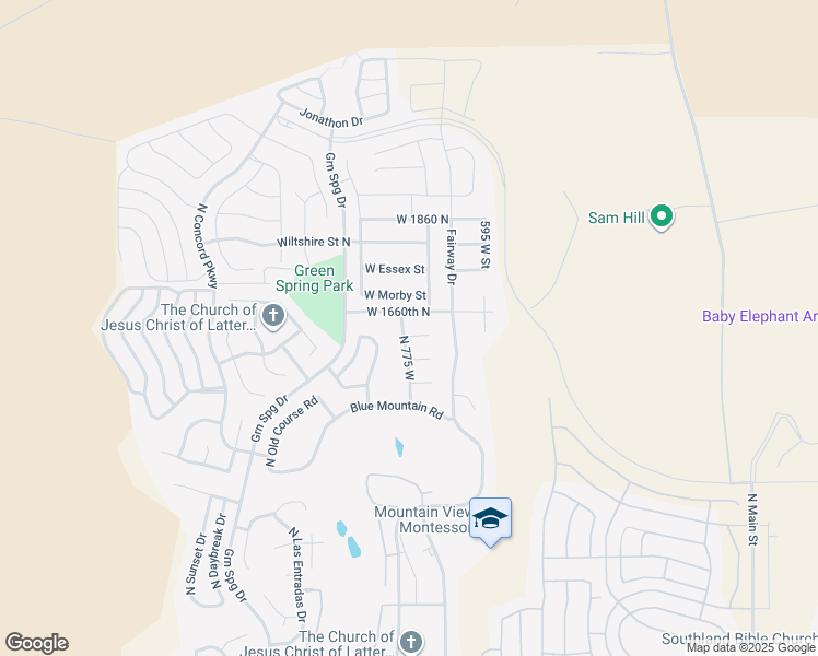map of restaurants, bars, coffee shops, grocery stores, and more near 1618 North 775 West in Washington