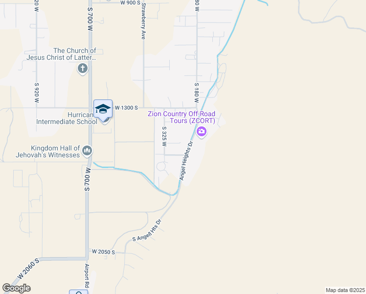 map of restaurants, bars, coffee shops, grocery stores, and more near 211 West 1440 South in Hurricane