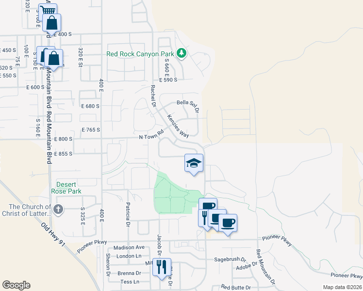 map of restaurants, bars, coffee shops, grocery stores, and more near 3800 Paradise Village Dr in Santa Clara