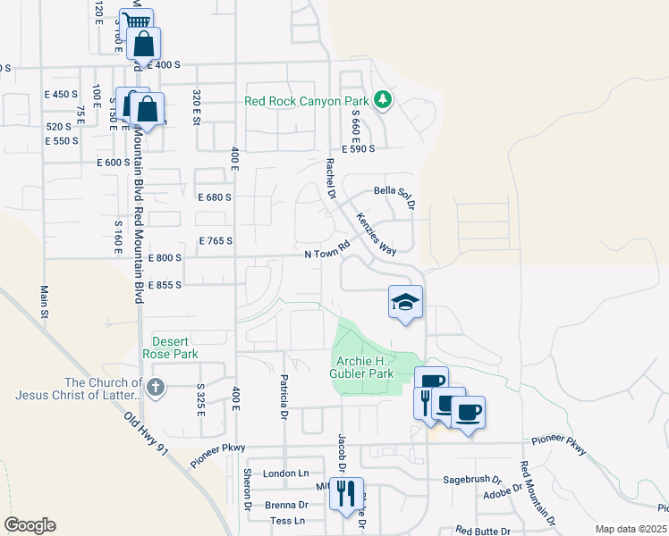 map of restaurants, bars, coffee shops, grocery stores, and more near 3800 Paradise Village Dr in Santa Clara
