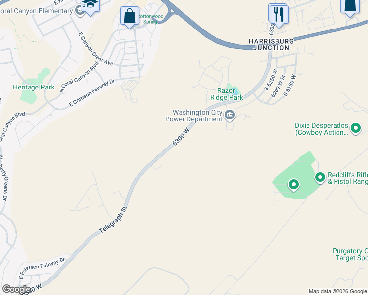 map of restaurants, bars, coffee shops, grocery stores, and more near 4017 Razor Dr. in Washington