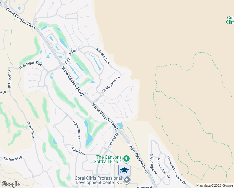 map of restaurants, bars, coffee shops, grocery stores, and more near 2062 West Cougar Rock Circle in St. George
