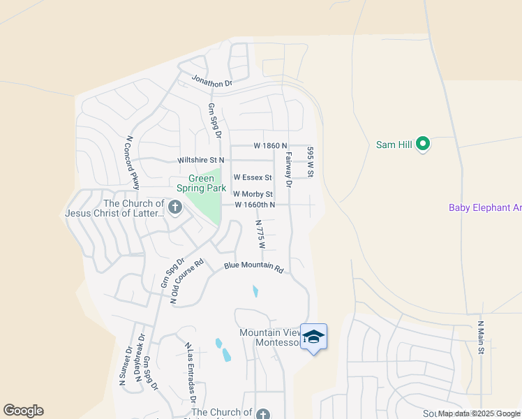 map of restaurants, bars, coffee shops, grocery stores, and more near 771 West 1660th North in Washington