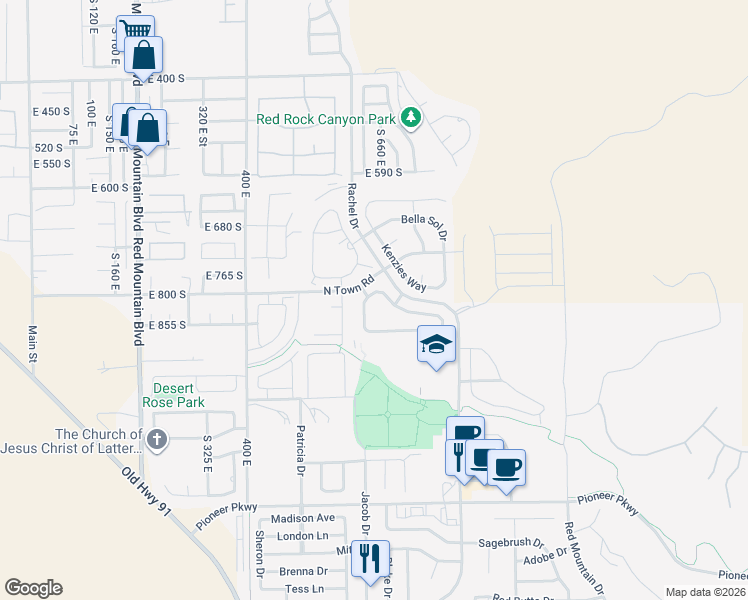 map of restaurants, bars, coffee shops, grocery stores, and more near 3800 Paradise Village Dr in Santa Clara