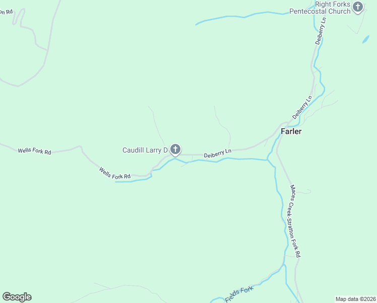 map of restaurants, bars, coffee shops, grocery stores, and more near 338 Wells Fork Road in Viper