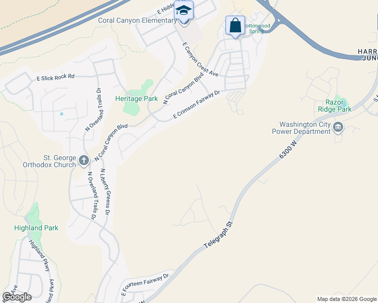 map of restaurants, bars, coffee shops, grocery stores, and more near 3523 East Open Circle in Washington