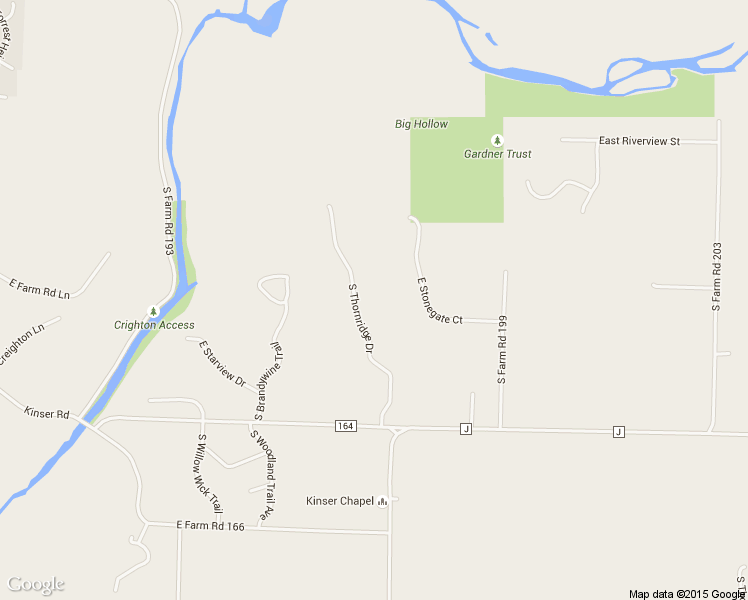 map of restaurants, bars, coffee shops, grocery stores, and more near 3208 South Thornridge Drive in Springfield