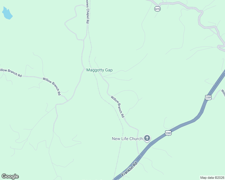 map of restaurants, bars, coffee shops, grocery stores, and more near 7592 Willow Branch Rd in Boones Mill