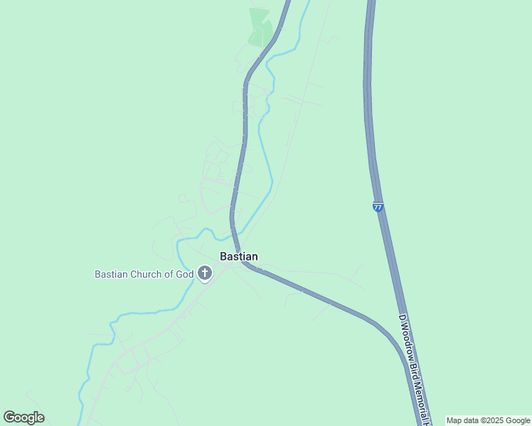 map of restaurants, bars, coffee shops, grocery stores, and more near 2-312 Bears Trail in Bastian