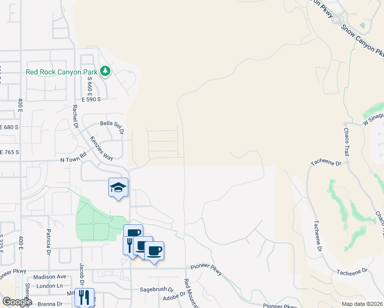 map of restaurants, bars, coffee shops, grocery stores, and more near 2425 Rachel Drive in Santa Clara