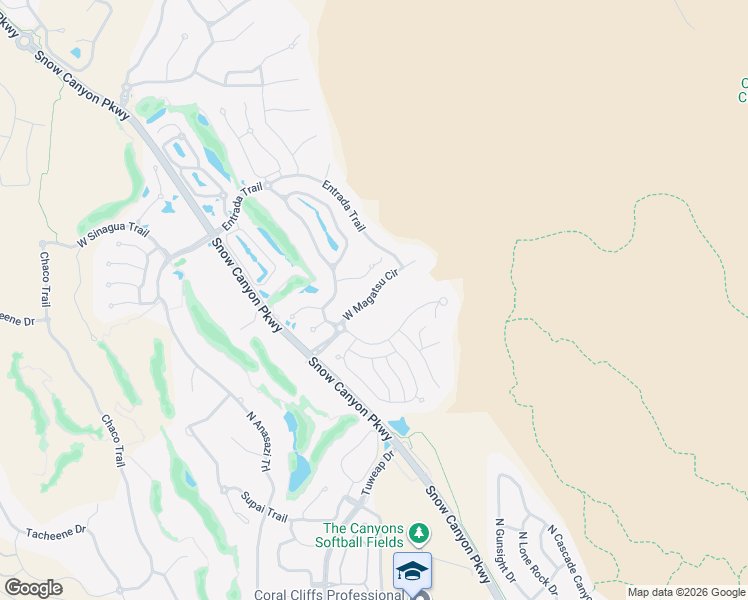 map of restaurants, bars, coffee shops, grocery stores, and more near 2062 Cougar Rock Circle in St. George