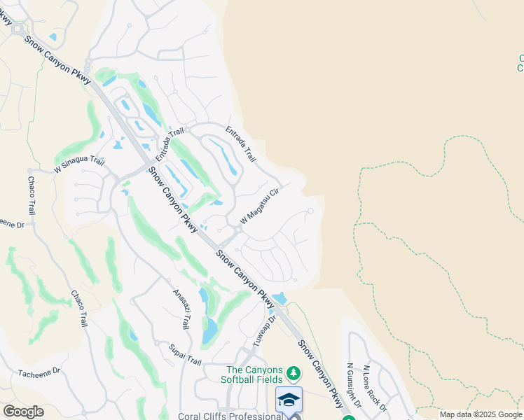 map of restaurants, bars, coffee shops, grocery stores, and more near 2111 West Magatsu Drive in St. George