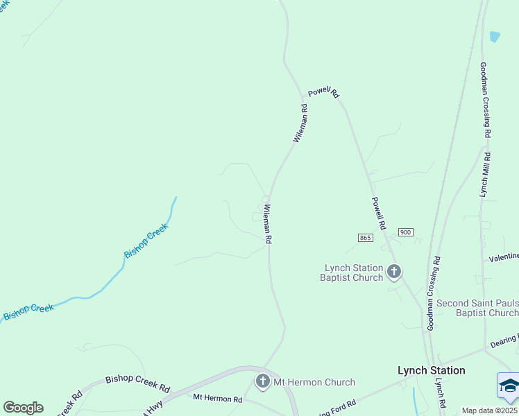 map of restaurants, bars, coffee shops, grocery stores, and more near 2381 Wileman Road in Lynch Station