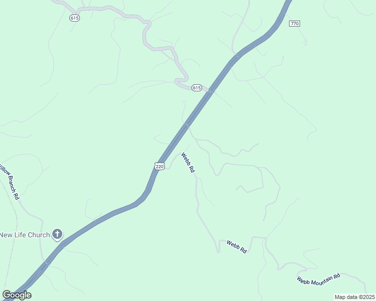 map of restaurants, bars, coffee shops, grocery stores, and more near 7572 Webb Road in Boones Mill