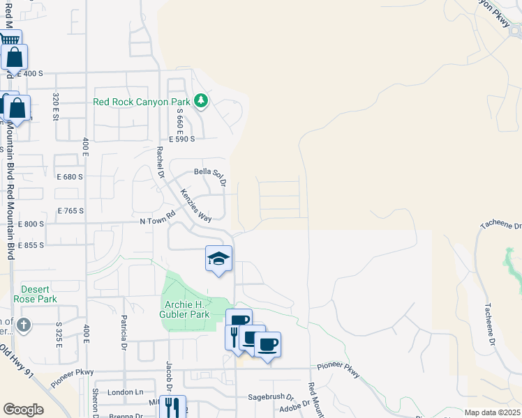 map of restaurants, bars, coffee shops, grocery stores, and more near Admiral Loop in Santa Clara