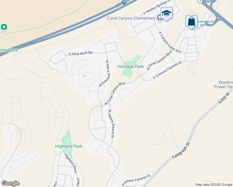 map of restaurants, bars, coffee shops, grocery stores, and more near 1731 North Firerock Circle in Washington