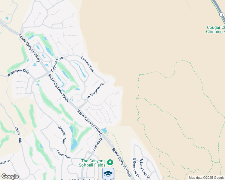 map of restaurants, bars, coffee shops, grocery stores, and more near 1978 West Cougar Rock Circle in St. George