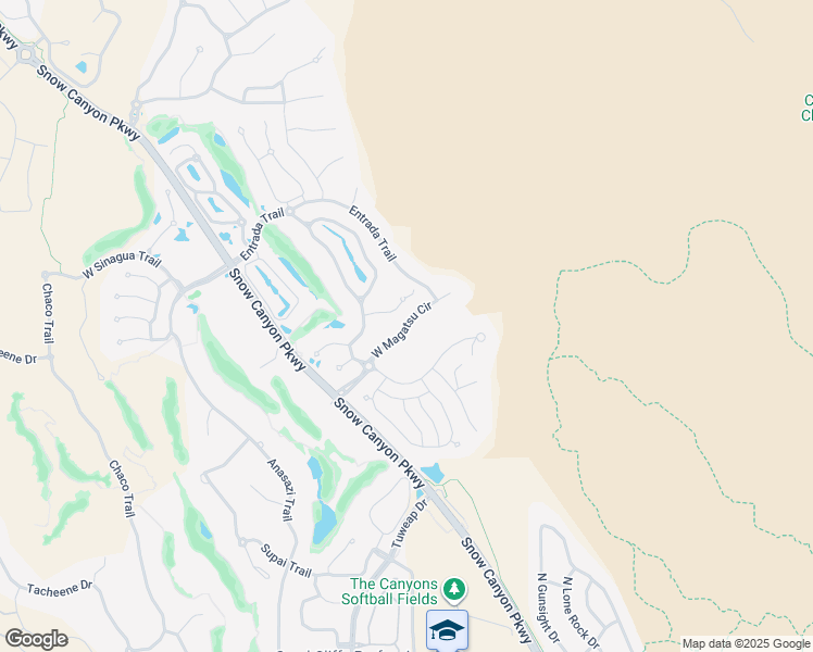 map of restaurants, bars, coffee shops, grocery stores, and more near 2111 West Magatsu Drive in St. George