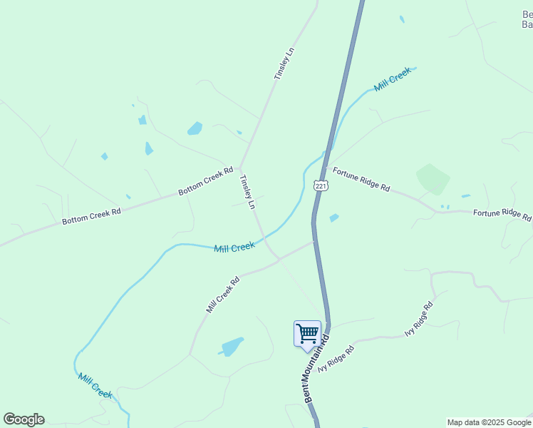 map of restaurants, bars, coffee shops, grocery stores, and more near 10148 Tinsley Lane in Bent Mountain