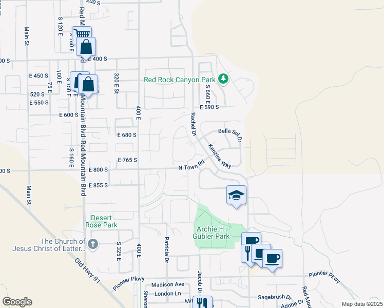 map of restaurants, bars, coffee shops, grocery stores, and more near 3780 Arcadia Drive in Santa Clara