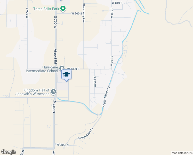map of restaurants, bars, coffee shops, grocery stores, and more near 1365 South 325 West in Hurricane