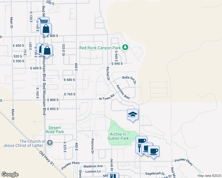 map of restaurants, bars, coffee shops, grocery stores, and more near 2761 Arcadia Drive in Santa Clara
