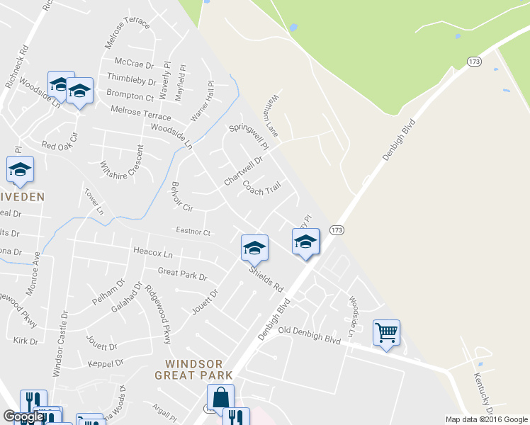 map of restaurants, bars, coffee shops, grocery stores, and more near 931 Jouett Drive in Newport News